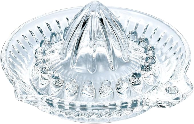 Toyo Sasaki Glass P-SGK-101-N Juicer/Squeezer, Clear, 5.5 x 5.6 x 2.8 inches (13.9 x 14.3 x 7 cm), Round, Lemon Squeezer, Dishwasher Safe, Made in Japan