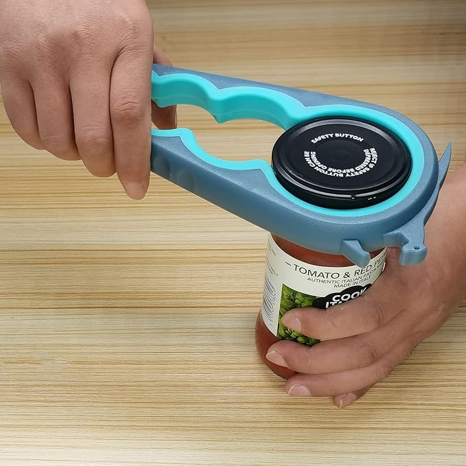 Otstar Jar Opener & Bottle Opener for Seniors with Arthritis, Weak Hands | Adjustable Lid Opener Effortlessly Opens Jars, Bottles & Pop-Top Cans, Great for Senior Parents, Grandparents, or Loved Ones
