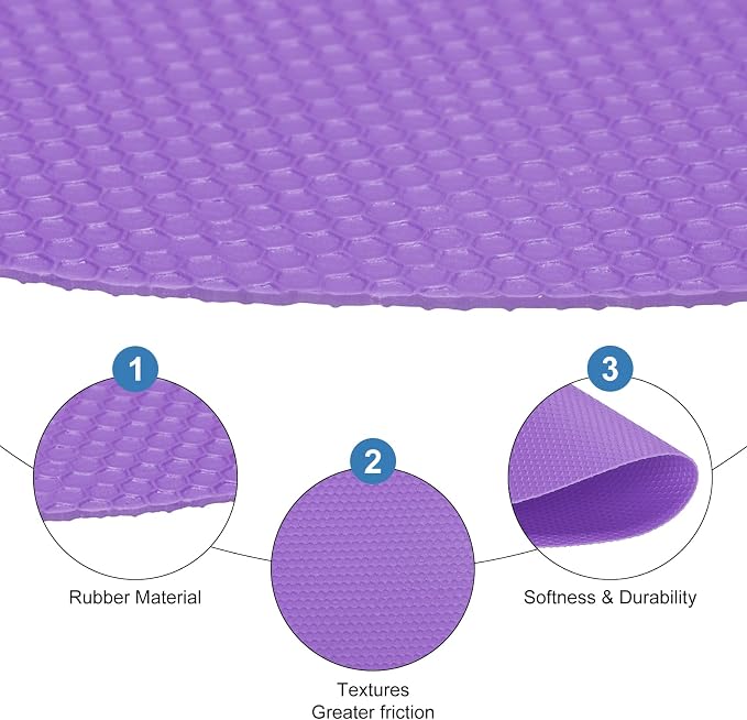 uxcell 3Pcs Rubber Jar Opener Grippers Pads, Multi-function Heat-insulated Non-Slip Grippers Pads for Jars, Kitchen Tool for Easy Opening (Purple, Circle)