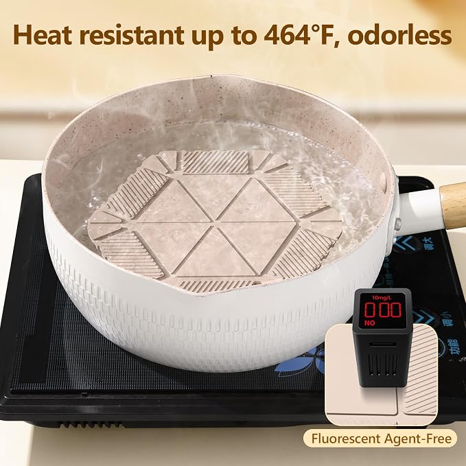 Magnetic Silicone Trivet & Pot Holder, Kitchen Heat Resistant Mat | Trivets for Hot Dishes, Hot Pots & Pans, Non-Slip Hot Pads for Countertops & Dining Table & Oven, Jar Opener & Spoon Rest