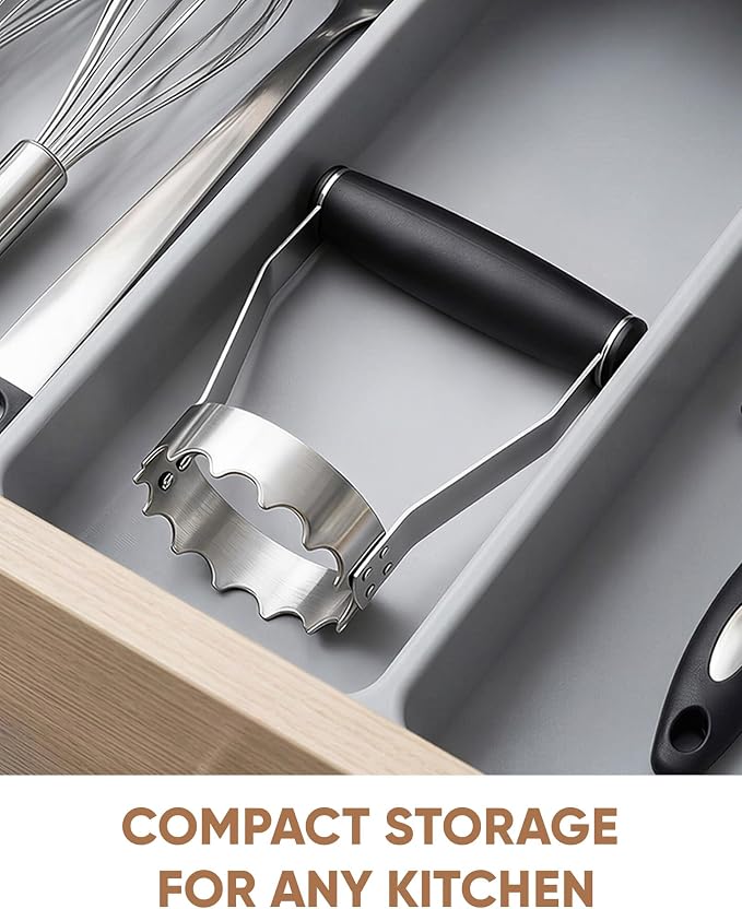 Food Chopper, Stainless Steel Hand Chopper with Ergonomic Grip Handle, 3-Inch Salad Chopper for Vegetable, Egg, Cabbage, Nut Tuna, Meat, Easy to Clean Manual Kitchen Tool