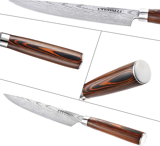 Razor-Sharp Chef Knife, 8-inch High Carbon Stainless Steel Chef's Knife for Home Kitchen & Restaurant, 8" Chef Kitchen Knife with Sheath & Gift Box, Ergonomic Handle