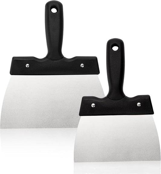 Peohud 2 Pack Coating Spatula for Chocolate, Stainless Steel Chocolate Scraper, Chocolates Thermostat Spatula for Smoothing Dough, Cake