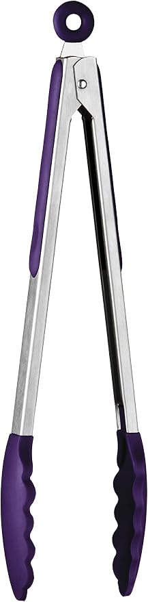 Premier Housewares Zing Silicone Tongs - Purple