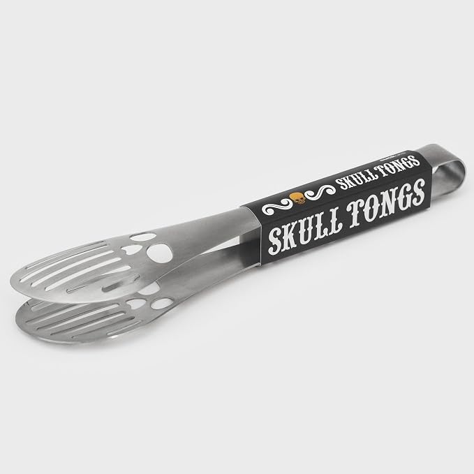 Suck UK Kitchen Tong- Skull Kitchen Tongs - Gothic Kitchen Accessories - Gothic Kitchenware - Goth Home Decor - Air Fryer Tongs - Goth Decor - Skull Kitchen - BBQ Utensils - Quirky Halloween Gifts
