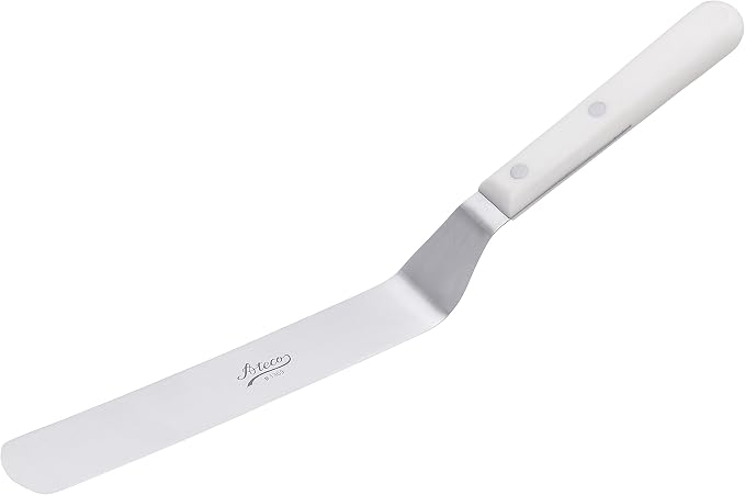 Ateco Offset Spatula with 9.75-Inch Stainless Steel Blade, Plastic Handle, Dishwasher Safe
