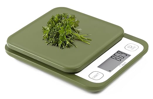Ozeri® Garden and Kitchen Scale II with 420 Variable Graduation Technology® | Measures most delicate garden herbs and greens at 0.1 g for ingredients under 420 grams and 0.5 g for items over 420 grams