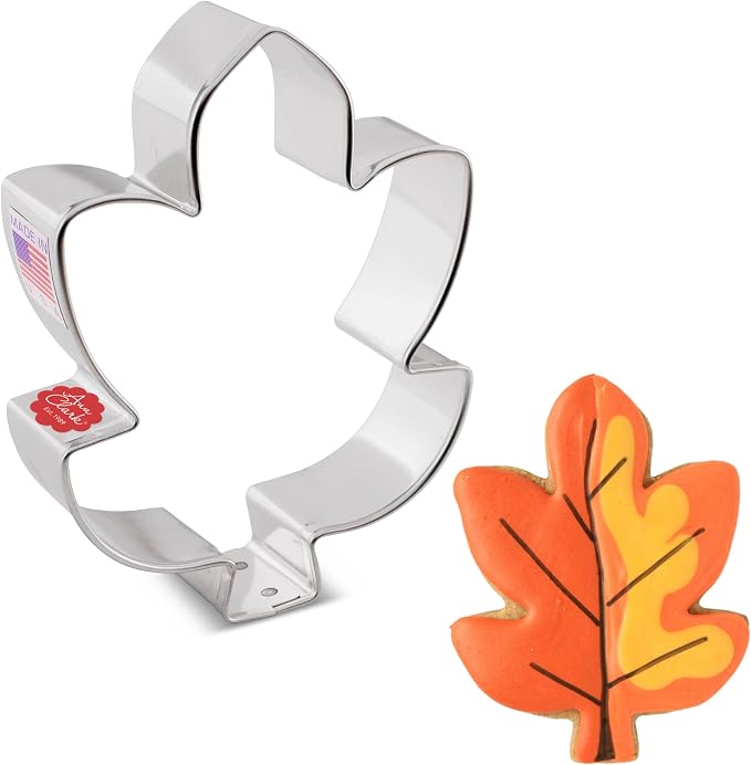 Ann Clark Hawthorn Leaf Cookie Cutter, 3-3/4” Made in USA