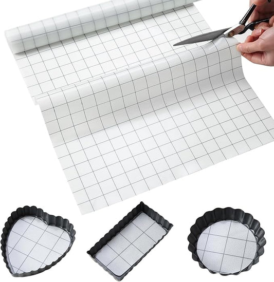 Silicone Baking Mat Roll 16IN*5FT Free Cutting, Non-Slip Pastry Mat, Non-Stick Reusable Air Fryer Liner, Oven Liners, Freeze Dryer Mat, Easily Cut to Size Fit All Ovens Pans Tins Dishes