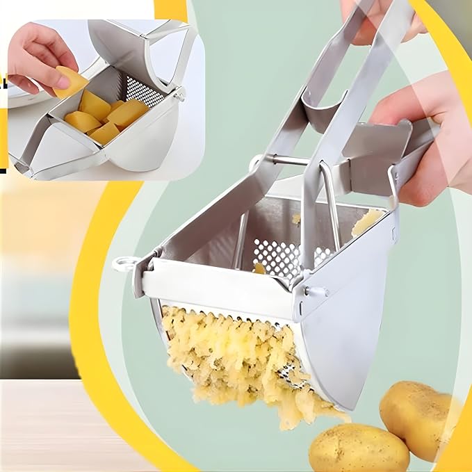 Heavy Duty Potato Ricer Stainless Steel, 23 Oz Large Capacity Press for Mashed Potatoes, Dishwasher Safe Hand Ricer for Smooth Lump-Free Mash, Vegetable Puree Maker for Baby Food