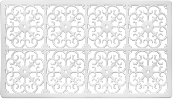GASARÉ, Extra Large, Thick, Silicone Trivet for Hot Dishes, Pots, and Pans, Heat Resistant Mat for Countertop, Hot Pad for Kitchen, Easy to Clean, 21 x 12 x 3/8 Inches, White