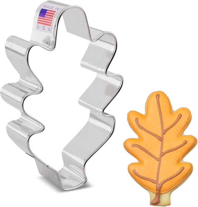Ann Clark Oak Leaf Cookie Cutter Large, 4-1/4”, Made in USA