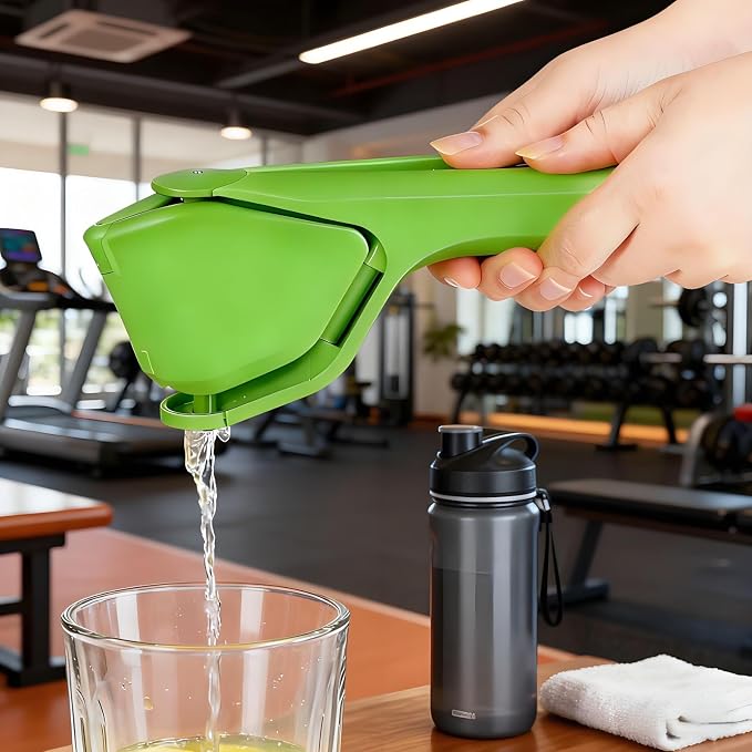 Lime Squeezer, Manual Leverage Hand Juicer, Efficient & Easy Juicing, Green | Easy Squeeze, Sideways Pivot to Increase Leverage, Fold Flat Easy to Place, Easy to Clean, Handheld Lemon Squeezer