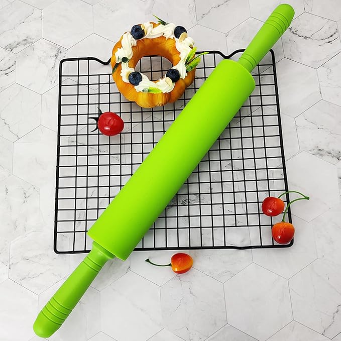 1 PCS 48.5cm Silicone Dough Roller Large Size Non-stick Rolling Pin Colorful Pastry Tool Pastry Dough Flour Kitchen Dumpling Pin