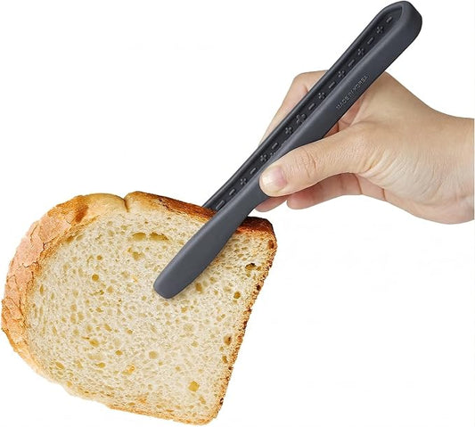 carrotez Mini Silicone Toaster Tongs, Anti-Slip,Non-Scratch Mini Tongs 7inch - Dark Gray