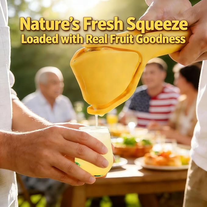 Lemon Squeezer, Effective at Squeezing Out Juice, Citrus Juicer | Easy-to-Use, Very Sturdy Lemon Juicer, Fold-Flat Easy-to-Place, Easy-to-Clean Citrus Squeezer to Squeeze Lemon, Lime, Orange