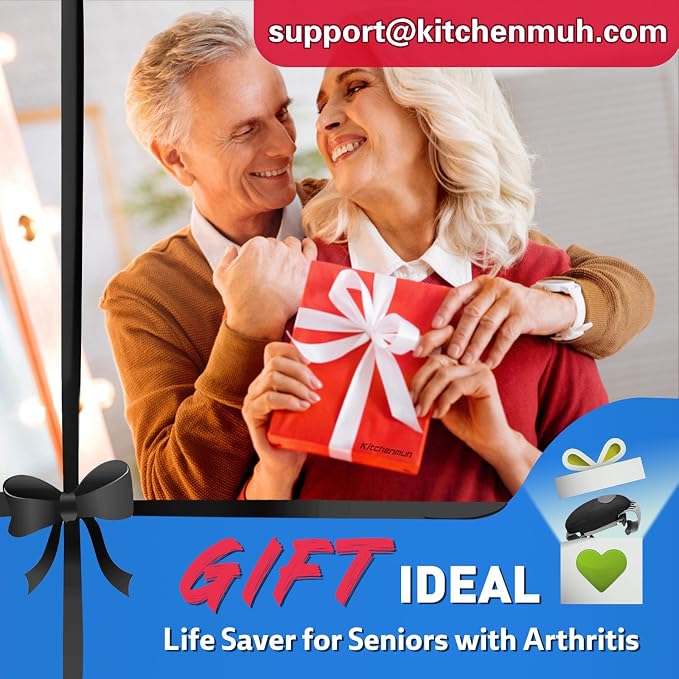 Higher Torque Electric Jar Opener for Seniors with Arthritis Fit Almost Jars Size, Strong Tough Automatic Jar Opener for Weak Hands, Hands Free Battery Operated Bottle Opener for Arthritic Hands Black