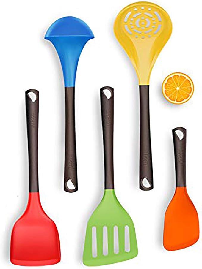 Liflicon Silicone Spatula Set, 12 in, Dishwasher Safe