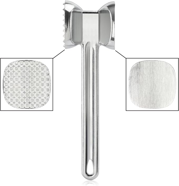 New Star Foodservice 36374 Heavy Duty Cast Aluminum Meat Tenderizer, 10-Inch (Pack of 2)