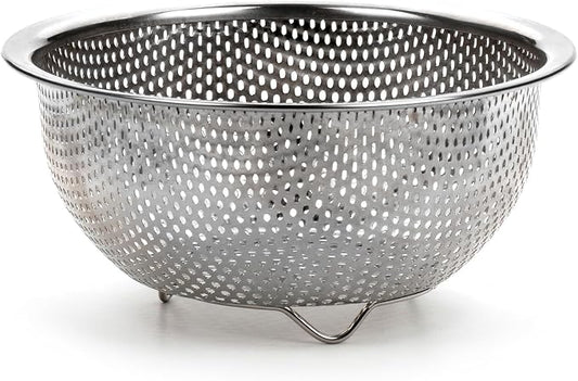 RSVP International Endurance Kitchen Collection Colander Strainer, Berry, Pierced Stainless Steel