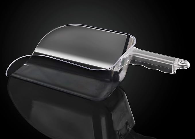 New Star Foodservice Commercial Grade Polycarbonate Plastic Utility Ice Scoop, Clear, 64 oz
