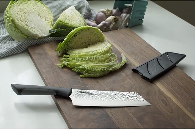 Kai Luna Asian Utility Knife 6.5", Narrow, Straight-Bladed Kitchen Knife Perfect for Precise Cuts, Ideal for Preparing Stir Fry, Hand-Sharpened Japanese Knife