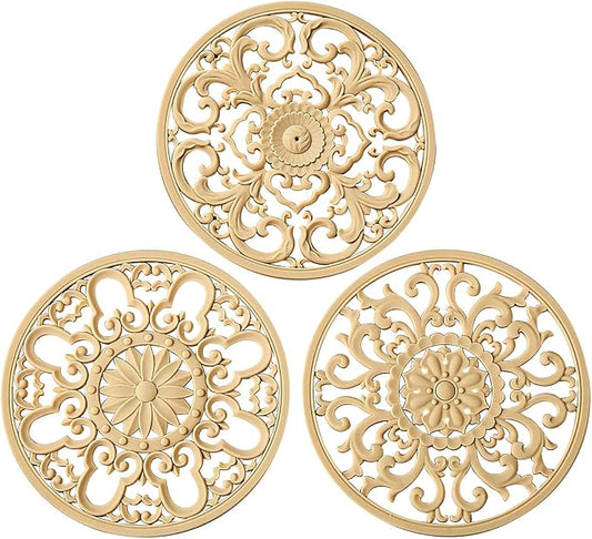 Extra Thick Silicone Trivet Mat for Hot Dishes, Hot Pots and Pans, Pot Holder, Hot Pad to Protect Your Table and Countertop, Kitchen Decor and Accessories,Beige,Set of 3