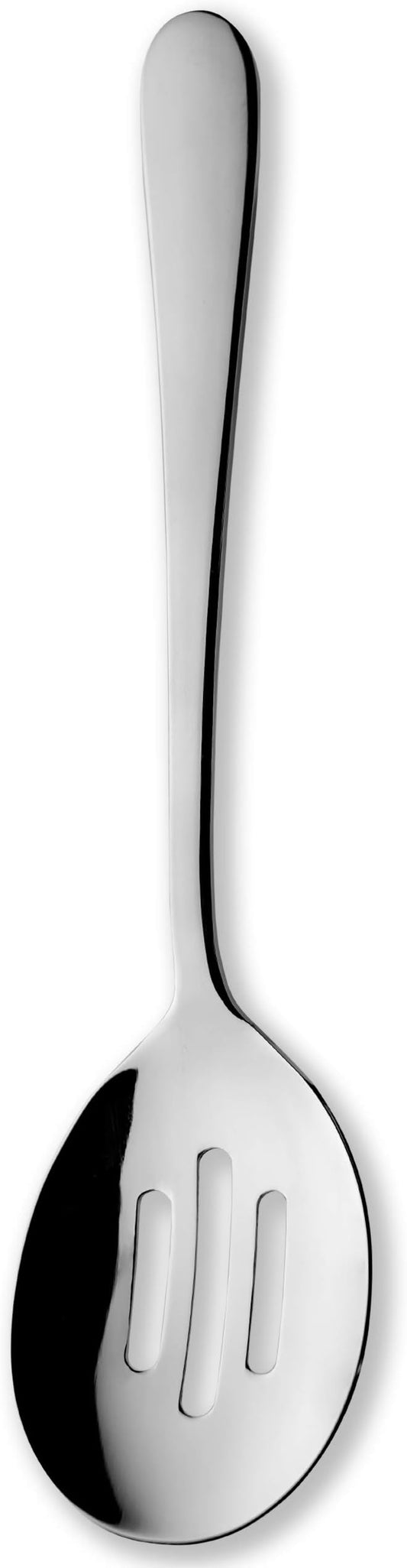 Grunwerg Windsor Carded Slotted Serving Spoon SSVGWDR/C, 18/0 Stainless Steel, Black