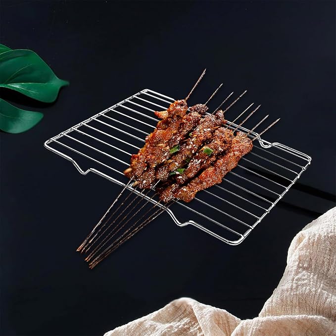 Cooling Rack for Baking, 8.3" x 11.4" Grill Rack, Stainless Steel Wire Cookie Rack Fits Quarter Sheet Pan, Small Grid Baking Rack for Baking Cooking Roasting Oven