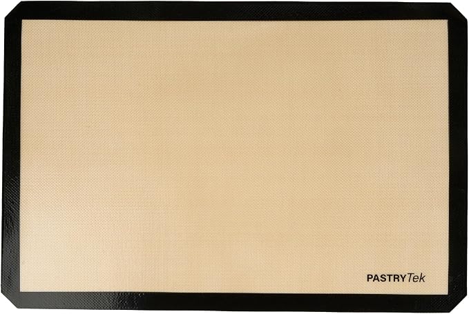 Restaurantware Non-Stick Baking Mat - 1 Full-Size 15.7 x 23.6 Inch Silicone Heat-Resistant Oven-Safe Mat - Reusable Rectangular Black Mat for Bakery and Catering