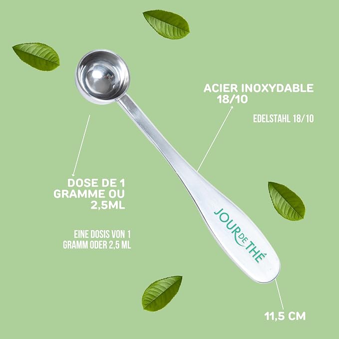 Matcha measuring spoon | Stainless steel matcha tea scoop | Perfect 1g serving | 1/2 teaspoon