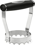 Food Chopper, Stainless Steel Hand Chopper with Ergonomic Grip Handle, 3-Inch Salad Chopper for Vegetable, Egg, Cabbage, Nut Tuna, Meat, Easy to Clean Manual Kitchen Tool