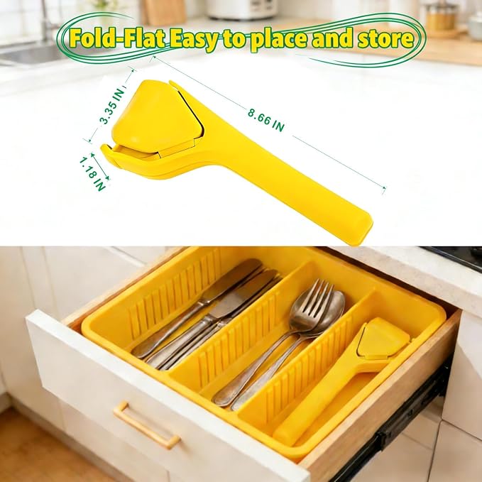 Lemon Squeezer, Effective at Squeezing Out Juice, Citrus Juicer | Easy-to-Use, Very Sturdy Lemon Juicer, Fold-Flat Easy-to-Place, Easy-to-Clean Citrus Squeezer to Squeeze Lemon, Lime, Orange