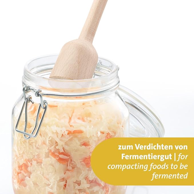 Westmark Potato & Herb Masher - Heavy Duty Hand Masher Ideal for Potatoes, Sauerkraut and Fermenting Proofing, Effortless Application - Beech Wood