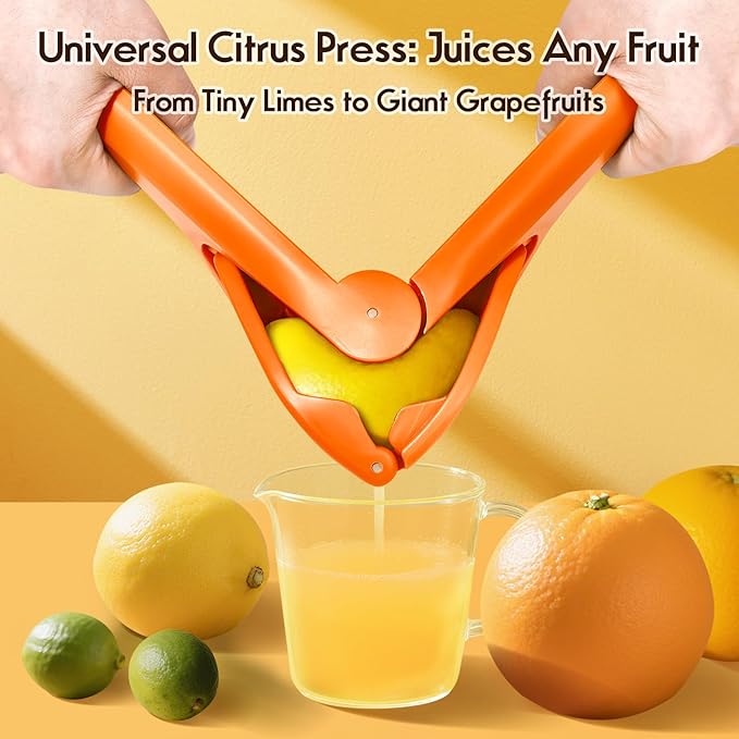 Manual Lemon Squeezer, Hand Lemon Squeezer, Durability and longevity, Easy to Use & Dishwasher Safe, Lemon Juicer, Citrus Juicer, Lemon Juicer Squeezer to Squeeze Lemons, Orange, HomeyVenture