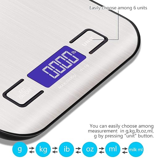 Food Kitchen Scale, Black (YX-CFC-A1)