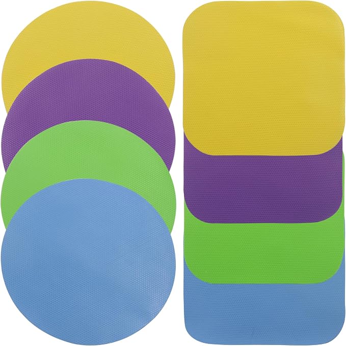 4Pcs Rubber Jar Opener, Circle&Square | Heat-insulated, Non-Slip Gripper Pads, Multi Function Can Opener, Easy Opening/Arthritis Weak Hands