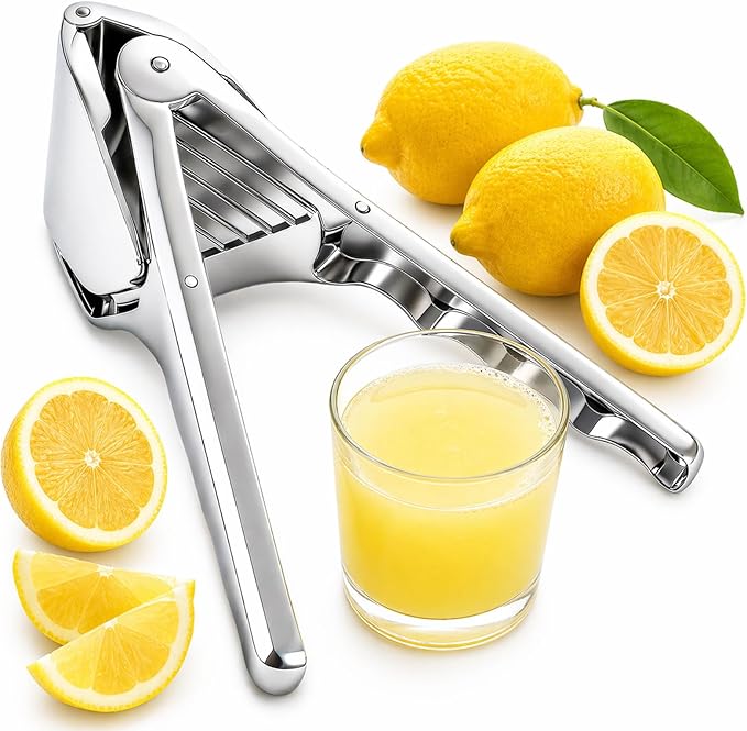 Durable Stainless Steel Manual Lemon Juicer, Handheld Citrus Squeezer for Efficient Juice Extraction from Lemon, Lime & Orange