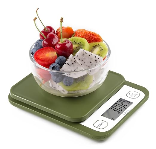 Ozeri® Garden and Kitchen Scale II with 420 Variable Graduation Technology® | Measures most delicate garden herbs and greens at 0.1 g for ingredients under 420 grams and 0.5 g for items over 420 grams