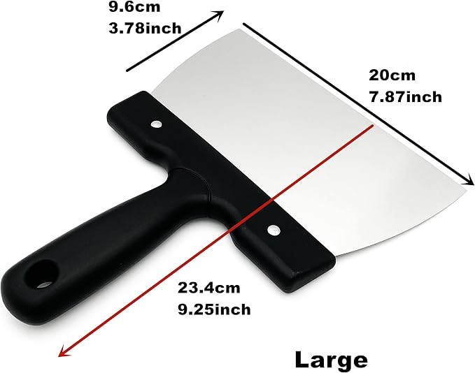 Goldbaking Coating Spatula for Chocolate Scraper Chocolate Thermostat Spatula Stainless Steel Dough Scraper 7.9inch (large 20cm)