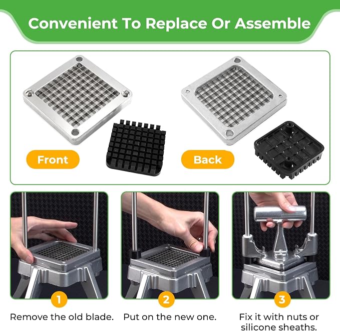 Replacement Chopper Blade Commercial Vegetable Chopper Dicer Stainless Steel Blade for Fruit Cutting Machine Tomato French Fries Cutter (3/8″ Blade)
