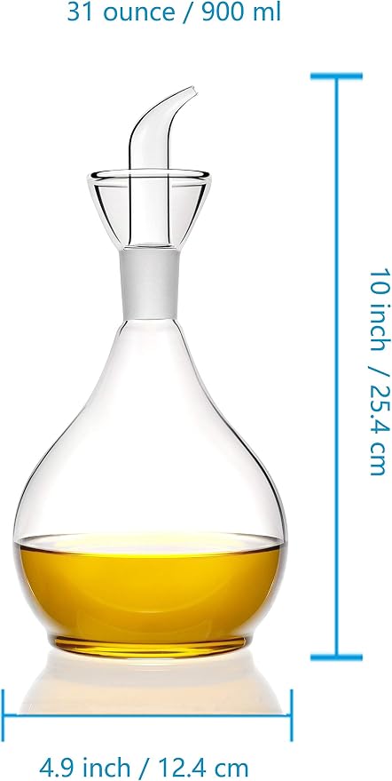 31ounce/900ml Olive Oil Dispenser Oil Bottle Glass with No Drip Bottle Spout