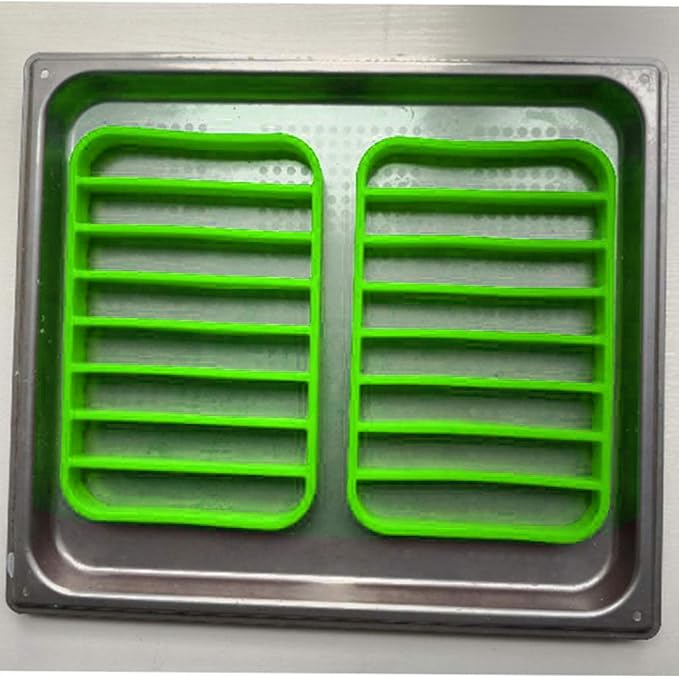 2 Pack Silicone Roasting Racks Non Stick Easy-Clean Cooling Rack for Cooking Baking Steaming (2pack-green)