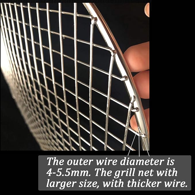 Cooking Rack with Legs Round 304 Stainless Steel Dia 5.9" Heavyweight Straight Wire Steaming Cooling Barbecue Rack/Carbon Baking Net/Grill/Pan Grate (150mm/5.9")