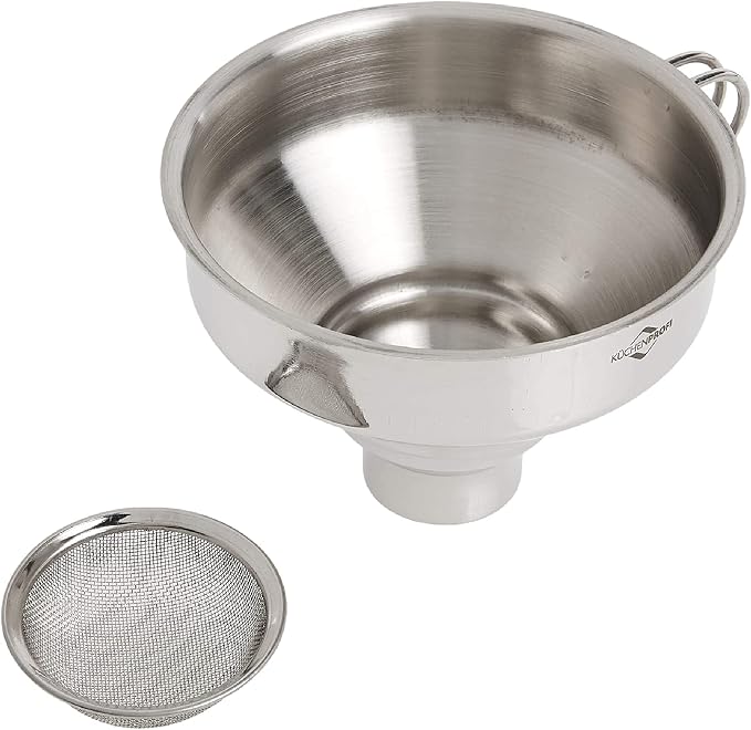 Küchenprofi 18/10 Stainless Steel Funnel with Filter,Silver, 5 inches
