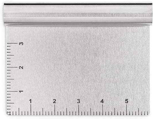 Mrs. Anderson's Baking Pastry Dough Cutter Scraper with Measurements, Stainless Steel