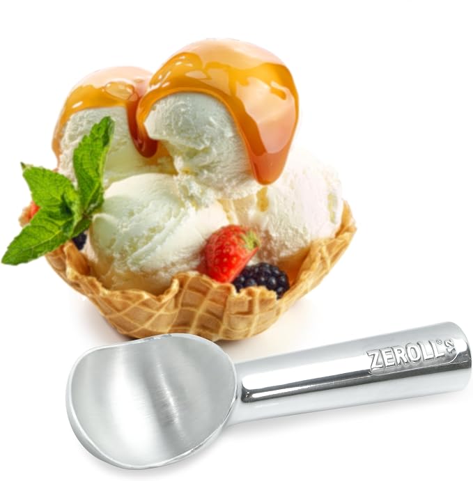 Zeroll #12 3 oz. Blue End Cap Aluminum Zerolon Ice Cream Scoop