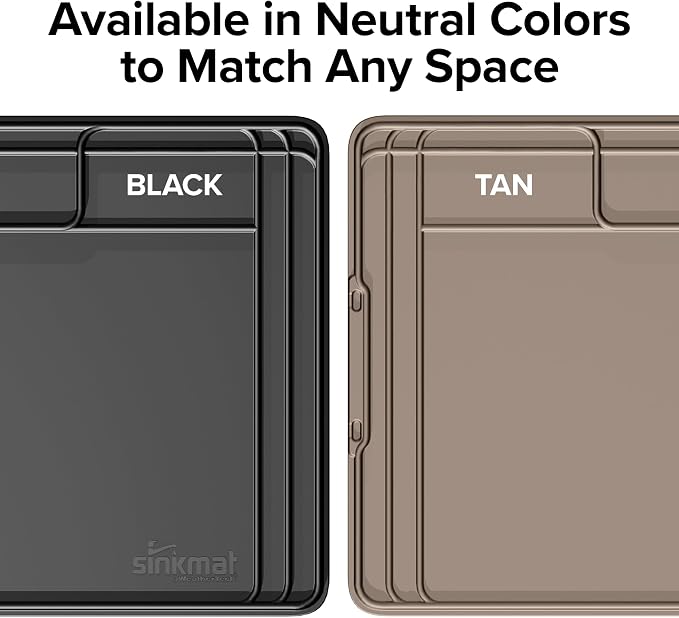 WeatherTech SinkMat – Waterproof Under Sink Liner Mat for Kitchen Bathroom – 28” x 19” Inches - Durable, Flexible Tray – Home undersink Organizer Must Haves, Tan