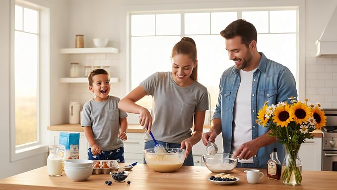 Reston Lloyd Cooking Spoon for Serving, Basting, Mixing, Heat Resistant, BPA Free Melamine 11 inch Utensil with Ergonomic Handle, Set of 6, Indigo