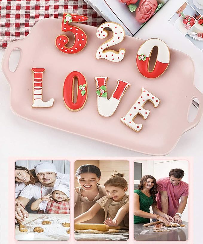 Large Number Cookie Biscuit Cutters Set 3 Inches, 9 Piece Stainless Steel Numbers Cutter Set Tools for Kitchen,Baking